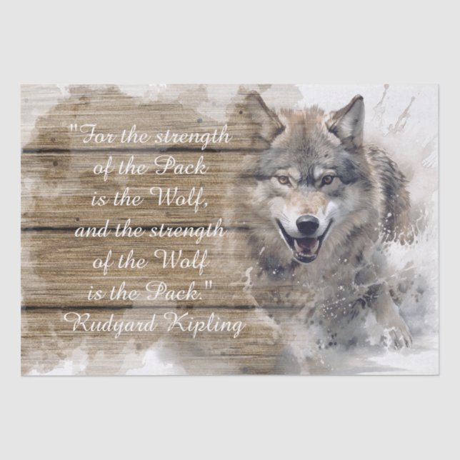 Papier Mousseline Citation de loup (Recto)