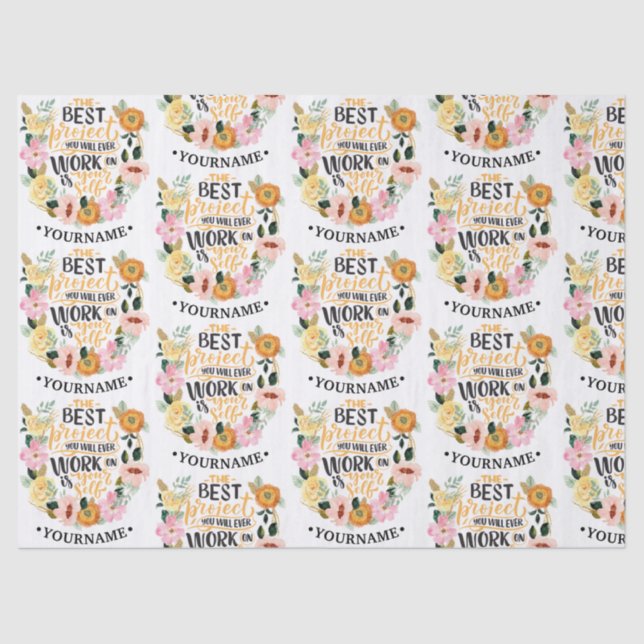 Papier Mousseline Citation de motivation de l'élégante inspiration f (Recto)