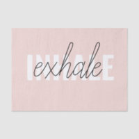 Citation moderne Pastel Pink Inhale Exhale