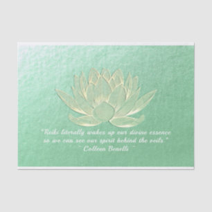 Papier Mousseline Citations de l'instructeur de méditation Lotus Yog