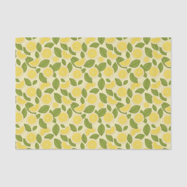 Papier Mousseline Citron Frais (Recto)