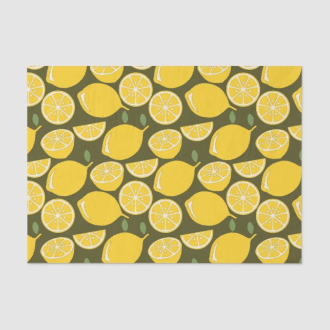 Papier Mousseline Citron Jaune Moderne Amusant mignon (Recto)