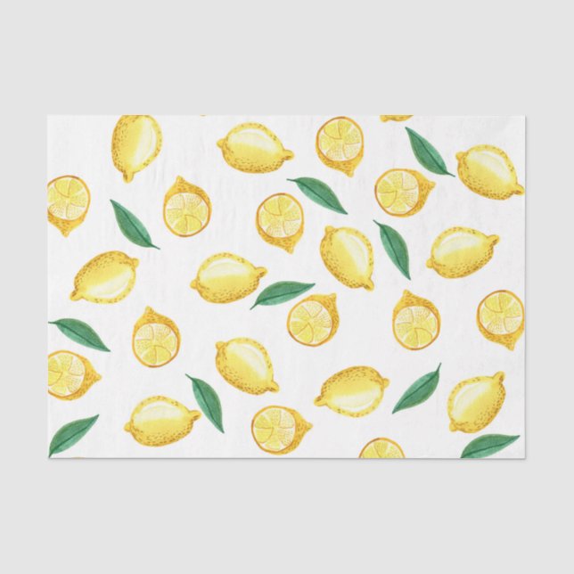 Papier Mousseline Citrons (Design 35 série Jaune/Orange) (Recto)
