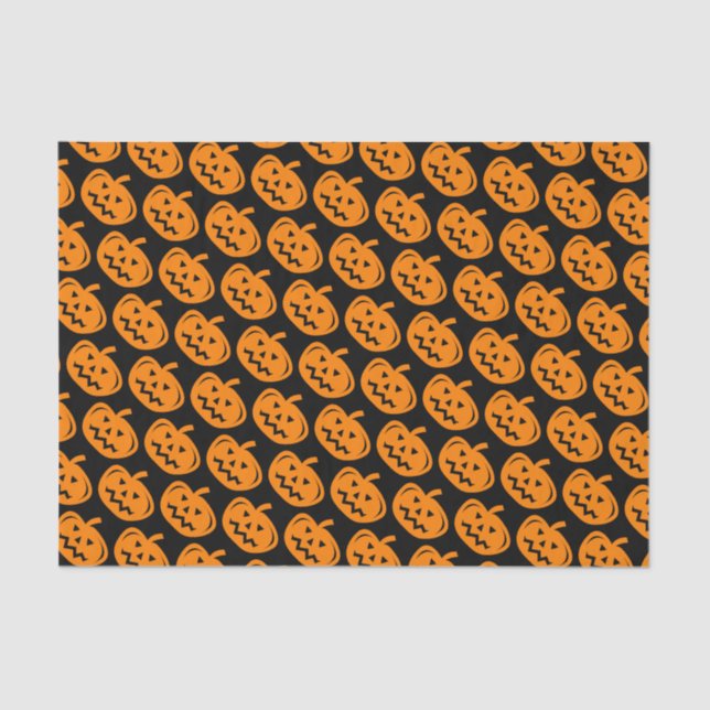 Papier Mousseline Citrouille de fête d'Halloween Jack-o'-lantern rem (Recto)