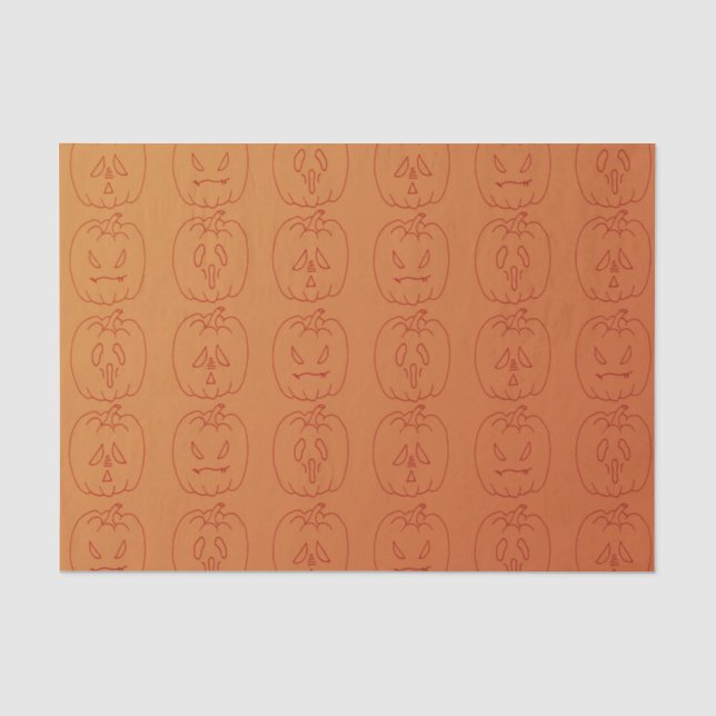Papier Mousseline Citrouille de Halloween (Recto)