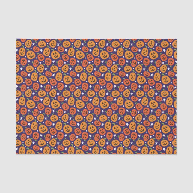 Papier Mousseline Citrouille d'Halloween amusant (Recto)