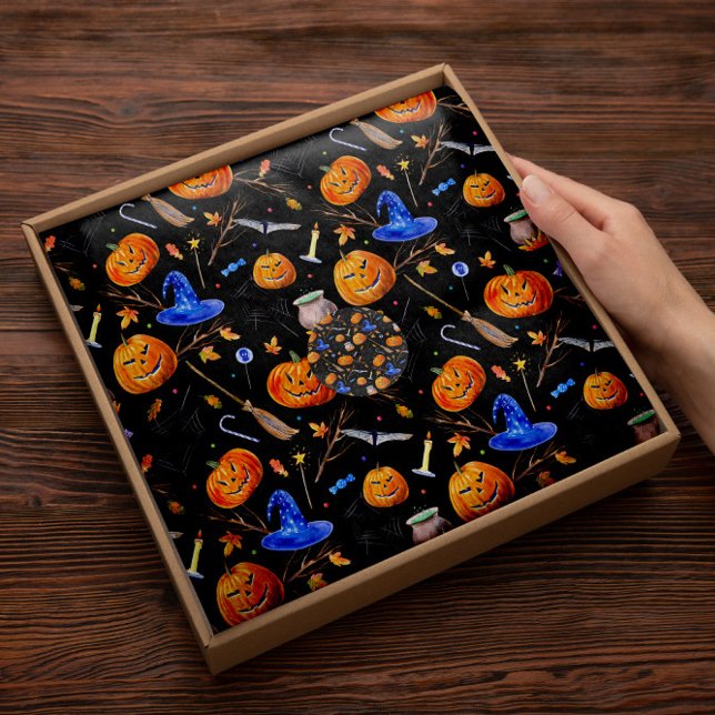 Papier Mousseline Citrouille d'Halloween Medley | Papier Tissus Citr (Créateur téléchargé)