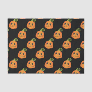 Papier Mousseline Citrouille fantaisie noire Halloween personnalisée