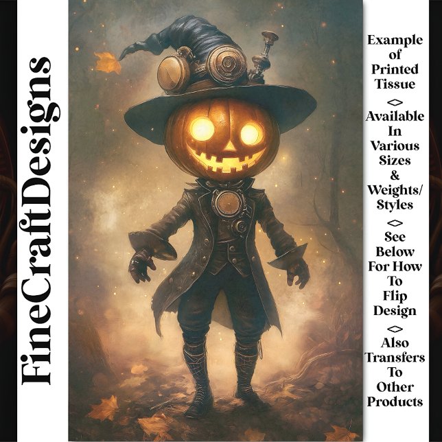 Papier Mousseline Citrouille Steampunk Jack Lantern Sorcier Masculin (Créateur téléchargé)