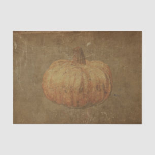 Papier Mousseline Citrouille Vintage Antique Orange Texture d'Automn