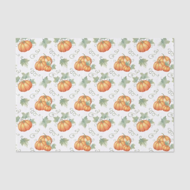 Papier Mousseline Citrouilles  (Recto)