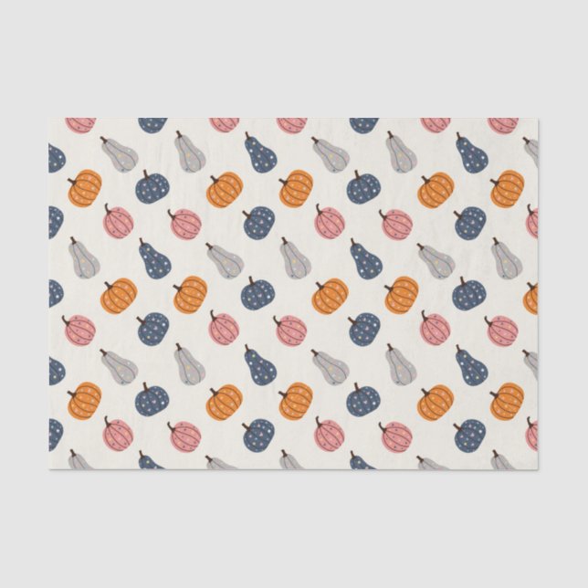Papier Mousseline Citrouilles (Recto)