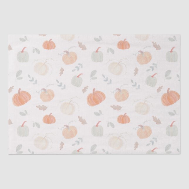 Papier Mousseline Citrouilles de récolte d'automne (Recto)