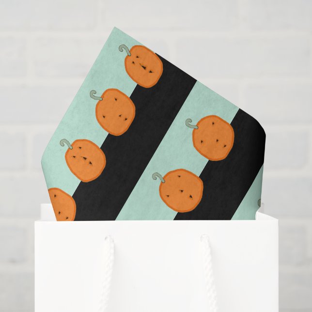 Papier Mousseline Citrouilles d'Halloween mignonnes (Sac cadeau)