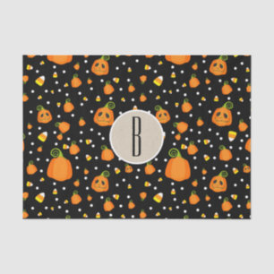 Papier Mousseline Citrouilles Fantaisistes Halloween Kraft Rustique