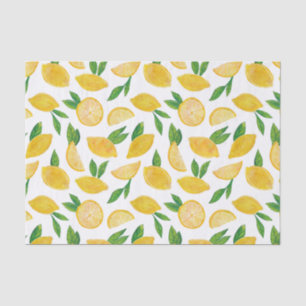 Papier Mousseline Citrus Citron Fruit motif Papier Tissu