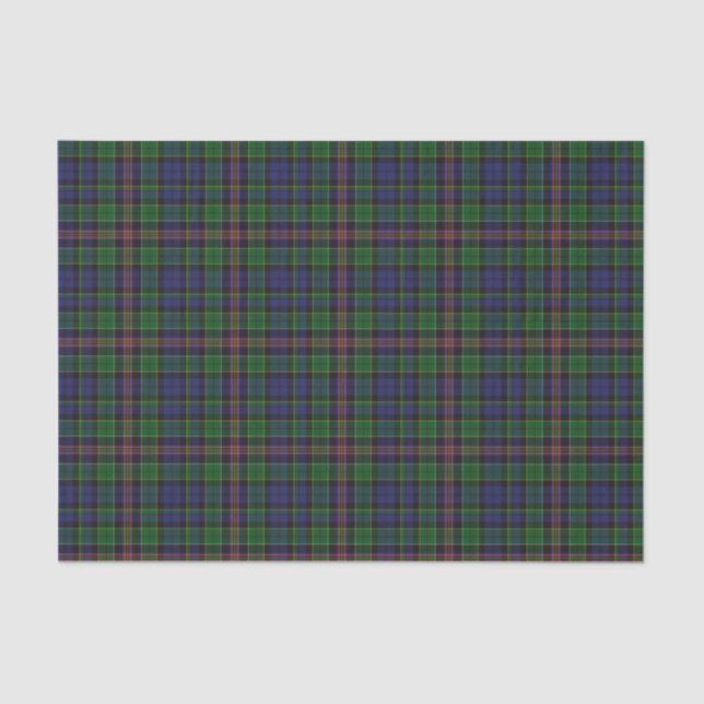 Papier Mousseline Clan Allison Tartan Plaid Tissu Papier (Recto)