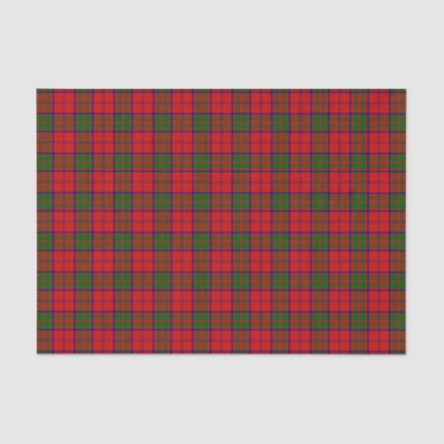 Papier Mousseline Clan Grant Tartan Plaid (Recto)