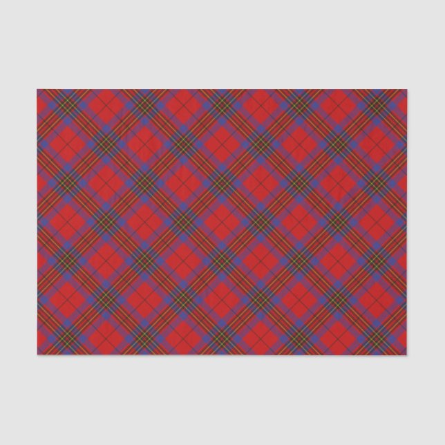 Papier Mousseline Clan Leslie Red Tartan (Recto)