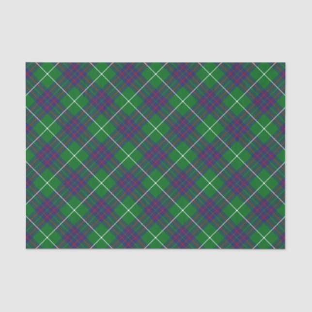 Papier Mousseline Clan MacIntyre Chasse Tartan Tissu Papier (Recto)