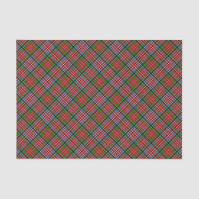 Papier Mousseline Clan MacPherson Tartan Tissu Papier (Recto)