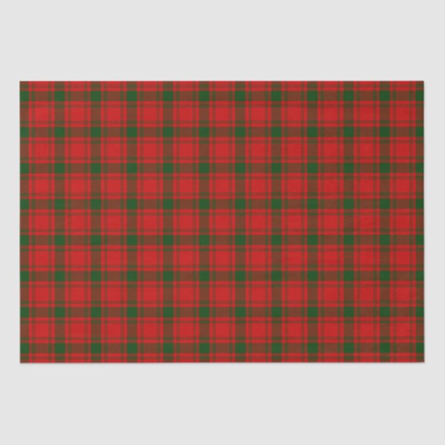 Papier Mousseline Clan MacQuarrie Tartan et Crest (Recto)