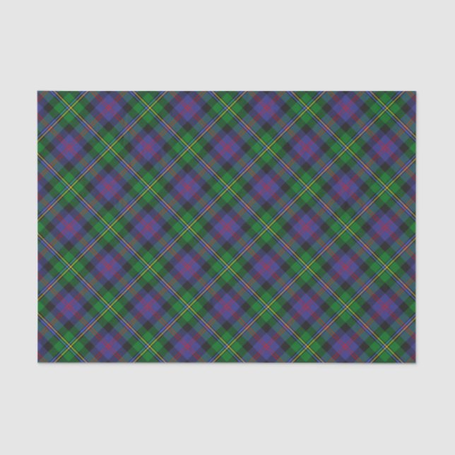Papier Mousseline Clan Malcolm Tartan (Recto)