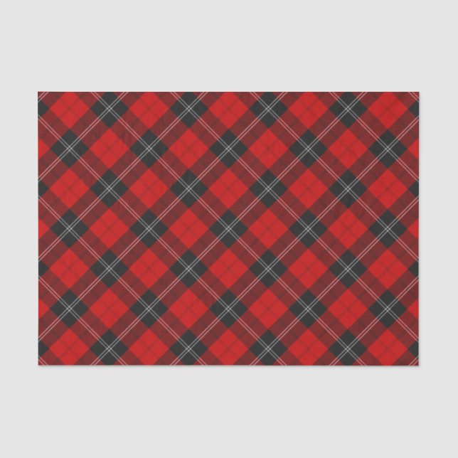 Papier Mousseline Clan Ramsay Red Tartan (Recto)
