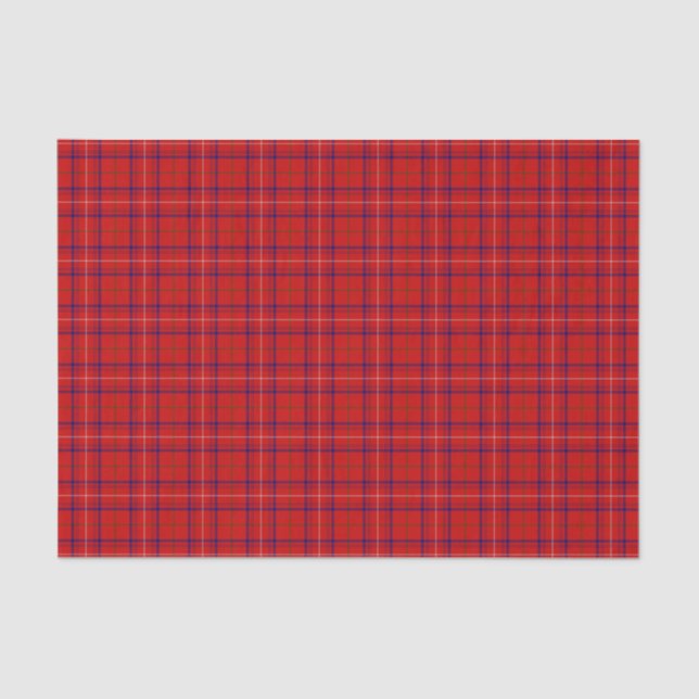 Papier Mousseline Clan Rose Tartan Plaid (Recto)
