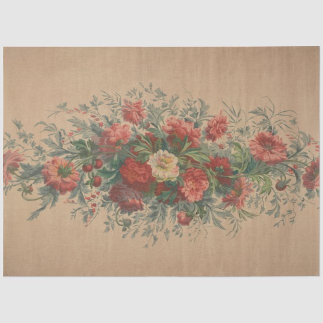 Papier Mousseline Classic Floral du XIXe siècle (Recto)