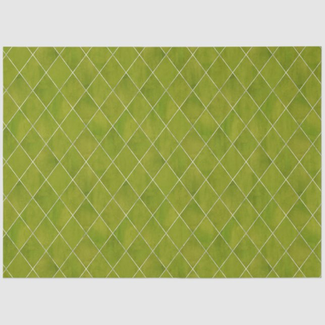 Papier Mousseline Classic Green Velvet Jacquard Motif Luxe (Recto)