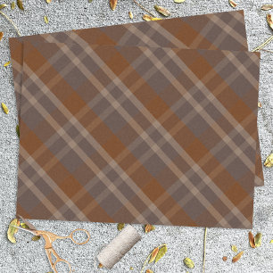 Papier Mousseline Classique Automnal Motif Tartan Carreaux Vintage