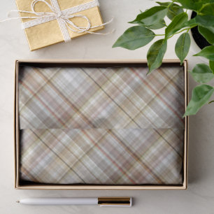 Papier Mousseline Classique Taupe Beige Brown gris blanc En vichy