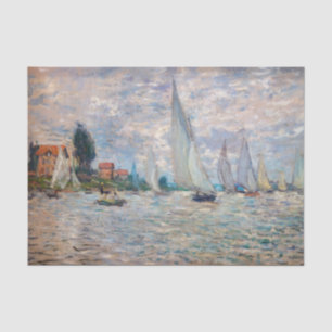 Papier Mousseline Claude Monet - Bateaux Regatta à Argenteuil