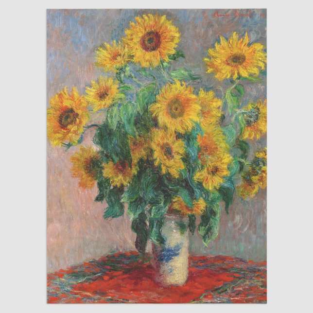 Papier Mousseline Claude Monet - Bouquet de tournesols (Créateur téléchargé)
