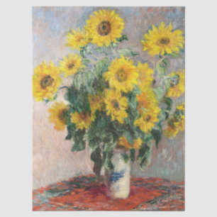 Papier Mousseline Claude Monet Bouquet de Tournesols 1881 Art