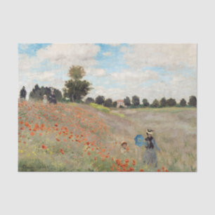 Papier Mousseline Claude Monet - Champ de coquelicots