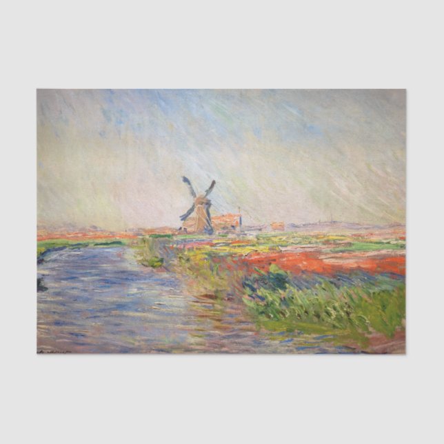 Papier Mousseline Claude Monet - Champ de Tulipes en Hollande (Recto)