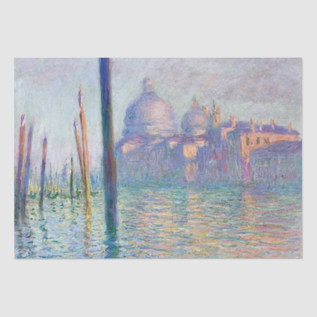 Papier Mousseline Claude Monet - Grand Canal, Venise (Recto)