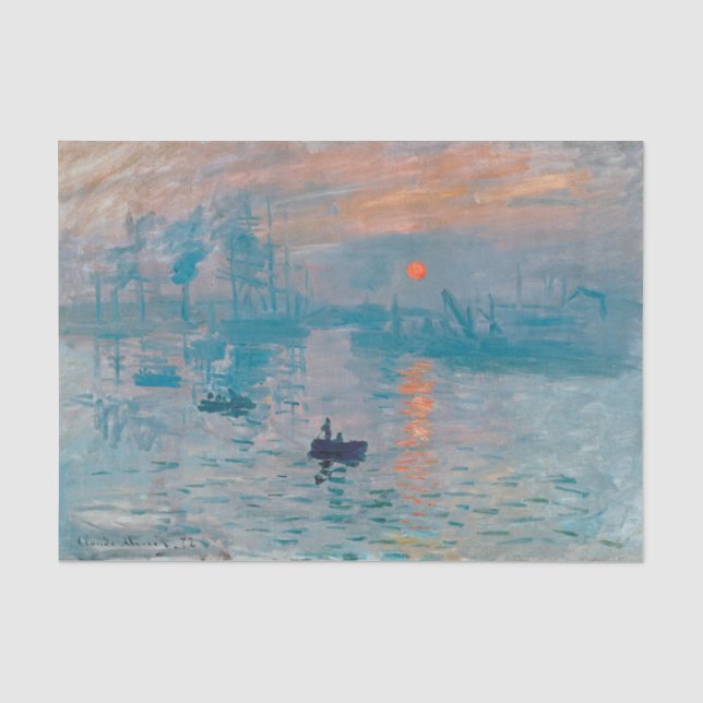 Papier Mousseline Claude Monet Impression Lever du Soleil Français (Recto)