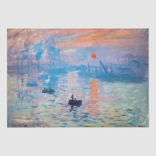 Papier Mousseline Claude Monet - Impression, soleil levant (Recto)