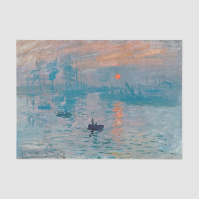 Papier Mousseline Claude Monet Impression Sunrise Français (Recto)