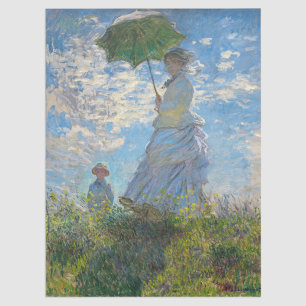 Papier Mousseline Claude Monet - La Promenade, Femme avec un Parasol