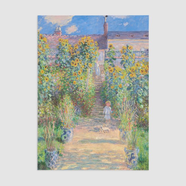 Papier Mousseline Claude Monet - Le jardin de l'artiste à Vetheuil (Créateur téléchargé)