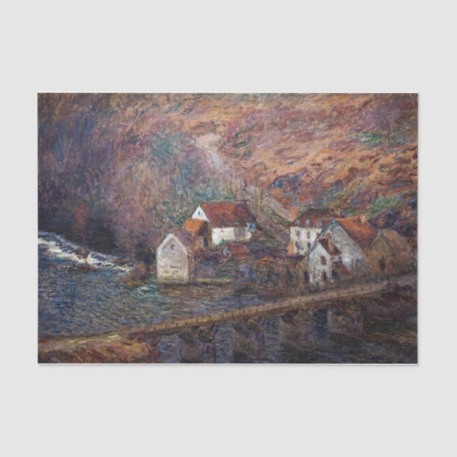 Papier Mousseline Claude Monet - Le pont de Vervy (Recto)