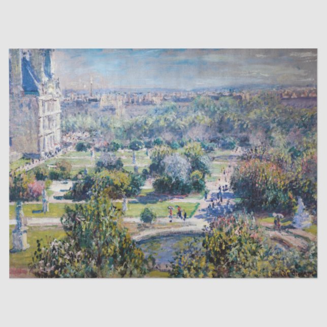 Papier Mousseline Claude Monet - Les Jardins des Tuileries (Recto)