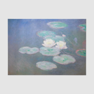 Papier Mousseline Claude Monet - Lys à eau, effet du soir
