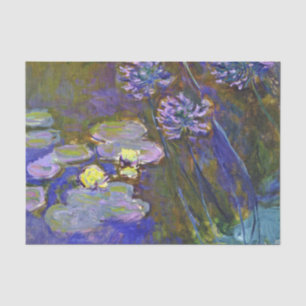 Papier Mousseline Claude Monet Nymphéas Agapanthes