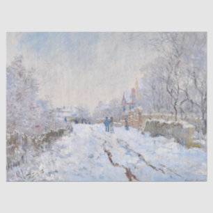 Papier Mousseline Claude Monet - Scène de neige à Argenteuil
