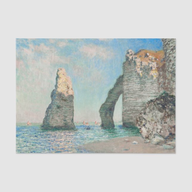 Papier Mousseline Claude Monet Turquoise Decoupage (Recto)
